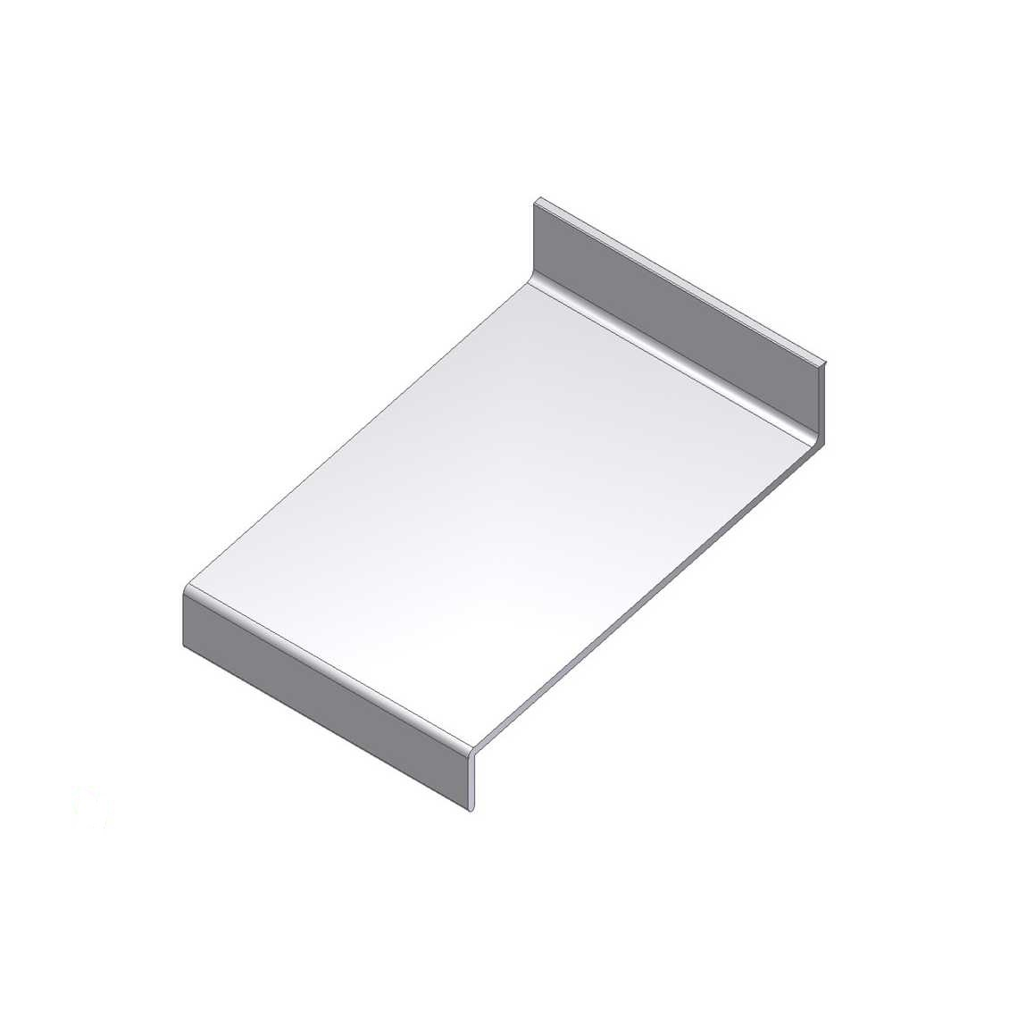 WATERSLAGPROFIEL ALUMINIUM 100MM BRUTE HOEK 15º