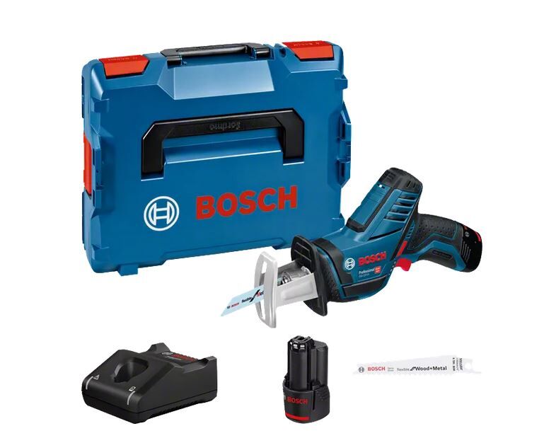 RECIPROZAAG BOSCH GSA 12V-14 12V 2X3,0AH ACCU+LADER+ACC IN L-BOXX 102