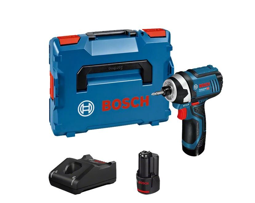 SLAGSCHROEVENDRAAIER BOSCH GDR 12V-105 12V 2X2,0AH ACCU+LADER IN L-BOXX 102