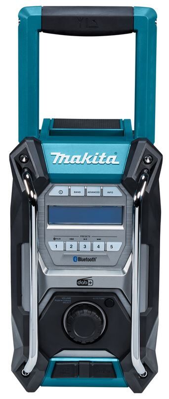 BOUWRADIO MAKITA MR004GZ FM DAB DAB+/BT ZONDER ACCU/LADER + ADAPTER IN DOOS