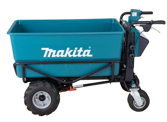 TRANSPORTER MET LAADBAK MAKITA DCU605Z LXT 2X18V ZONDER ACCU/LADER IN KRAT