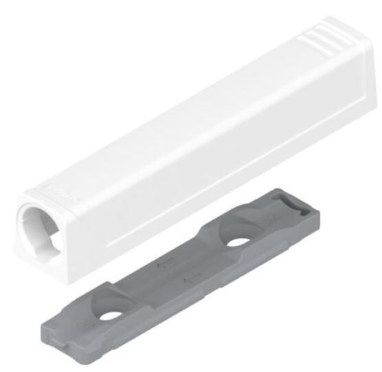 ADAPTERPLAAT TIP-ON BLUM INCL. PLAATJE RECHT 75MM ZIJDEWIT