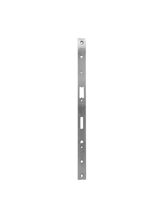 VOORPLAAT RVS KFV INSTEEKSLOT V2 CILINDERBEDIEND VLAK 24MM PC92 400MM