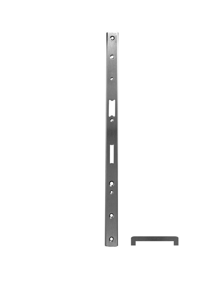 VOORPLAAT RVS KFV INSTEEKSLOT V2 CILINDERBEDIEND U-STULP 24MM PC92 400MM