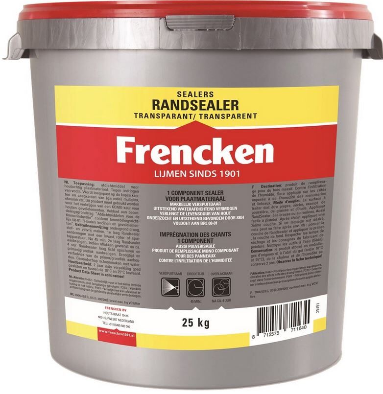 RANDSEALER FRENCKEN TRANSPARANT EMMER 25 KG KOMO