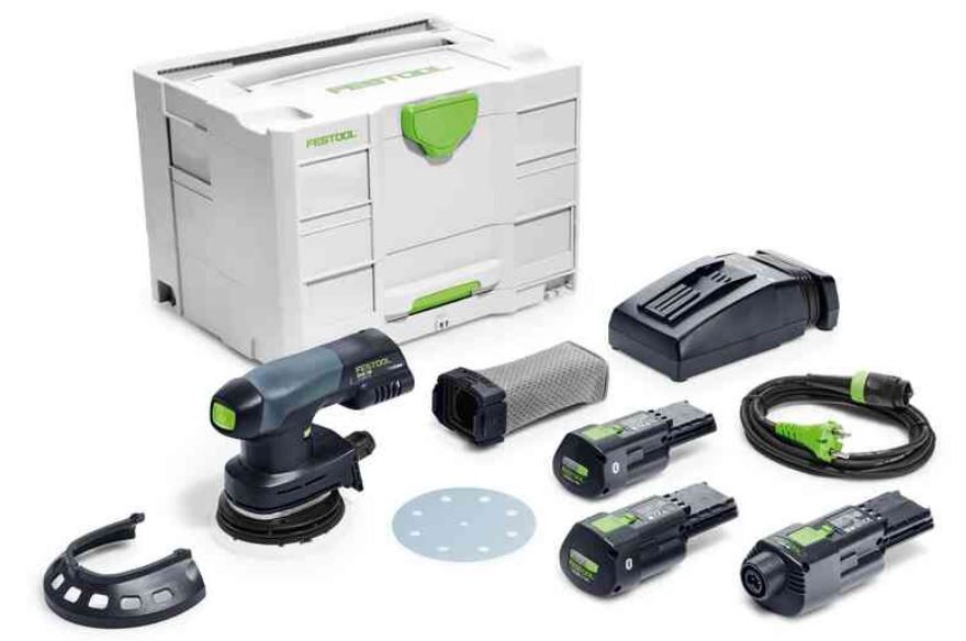 EXC SCHUURM FESTOOL ETSC 125 3,0 I-SET 18V 2X3AH ACCU+LADER IN SYS-COMBI 2