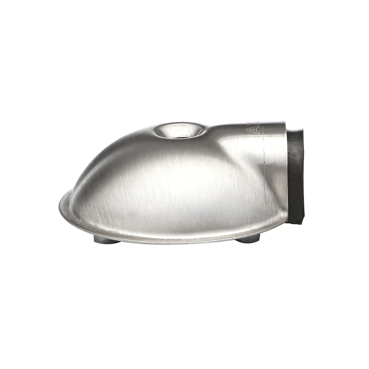 DEURBUFFER SCHILDPADMODEL HALFROND 65X23MM RVS TBV VLOERMONTAGE