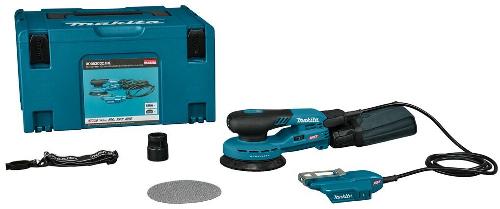 HANDPALM EXC. SCHUURM MAKITA BO003CGZJNL 40V ZONDER ACCU/LADER+ACC IN MBOX3 125MM