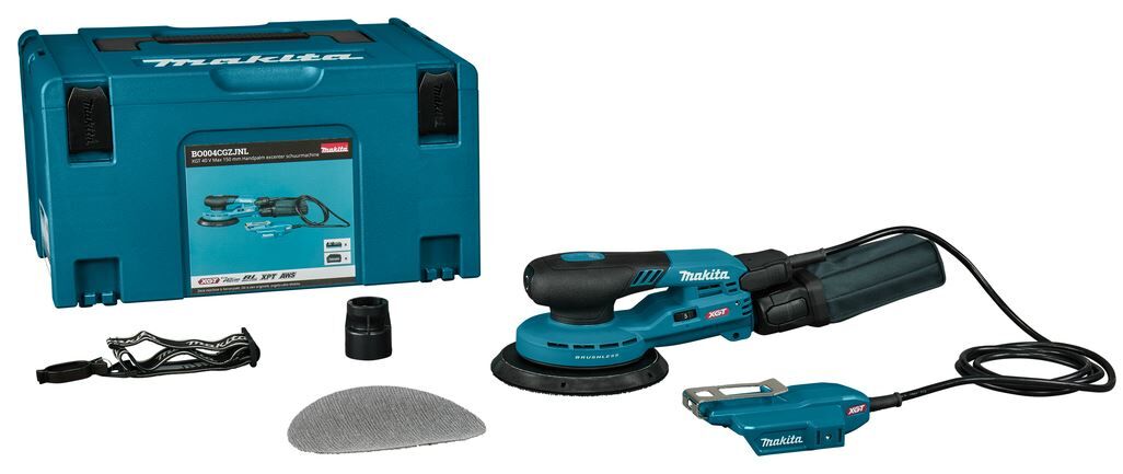 HANDPALM EXC. SCHUURM MAKITA BO004CGZJNL 40V ZONDER ACCU/LADER+ACC IN MBOX3 150MM