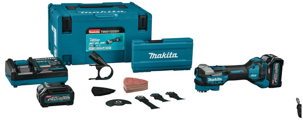 MULTITOOL MAKITA TM001GD201 40V MAX 2X2,5AH ACCU+LADER+ACC IN MBOX3