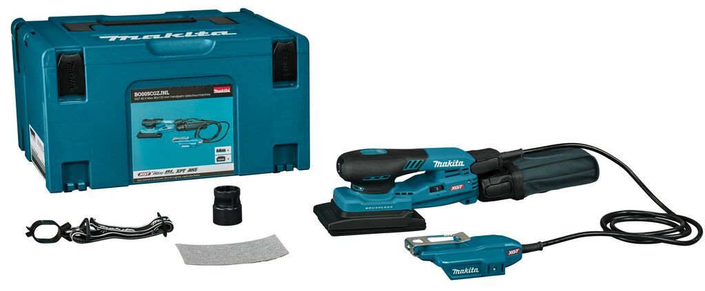 HANDPALM VLAKSCHUURM MAKITA BO005CGZJNL 40V ZONDER ACCU/LADER+ACC MBOX3 80X133MM