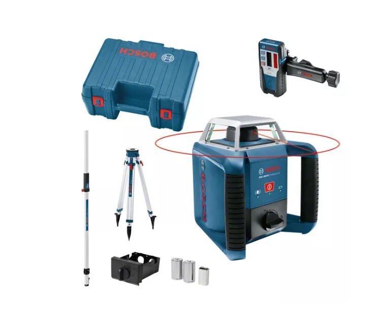 ROTATIELASER ROOD BOSCH GRL 400 H INCL.BATT+ONTV+MEETL+STATIEF+ACC KOFFER