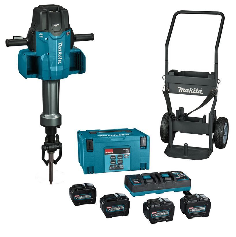 BREEKHAMER MAKITA HM004GL402 XGT 40V 4X8AH ACCU+LADER + ACC IN DOOS