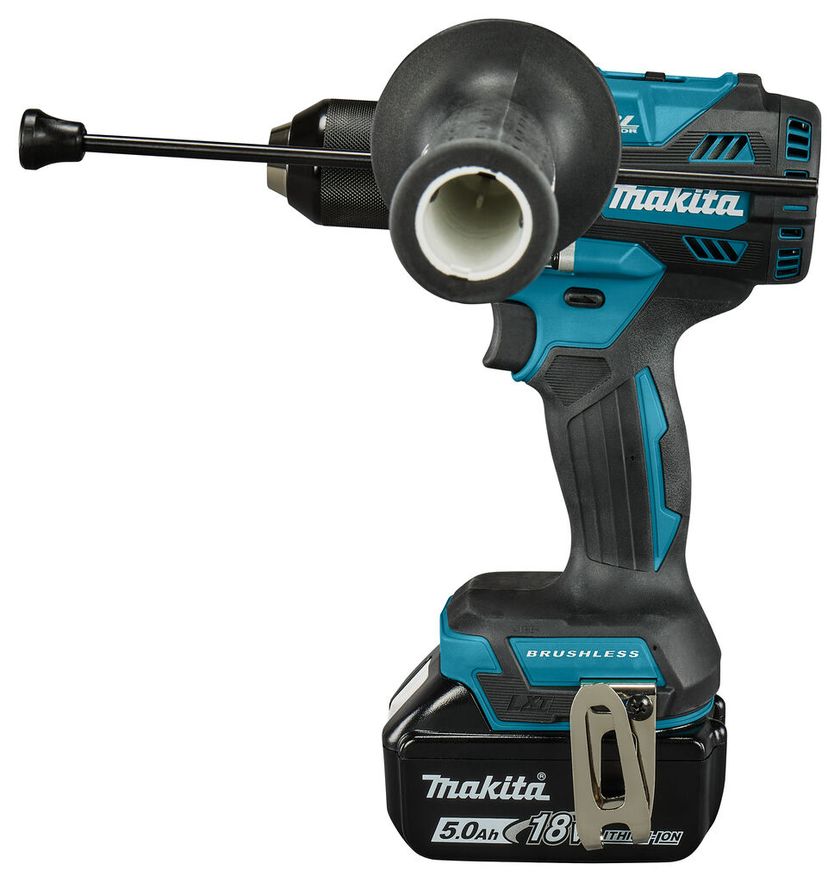 KLOPBOOR/SCHROEFMACHINE MAKITA DHP492RTJ 18V 2X5,0AH ACCU+LADER + ACC IN MBOX2