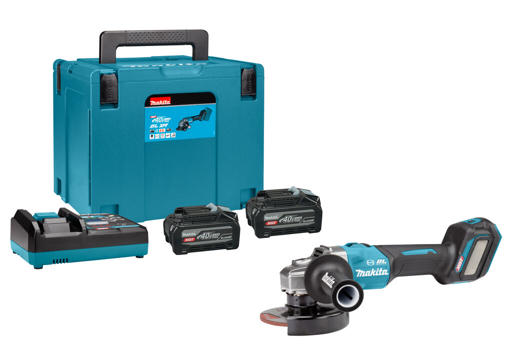 HAAKSE SLIJPER 125MM MAKITA GA023GU201 XGT 40V 2X4AH ACCU+LADER+ACC IN MBOX4