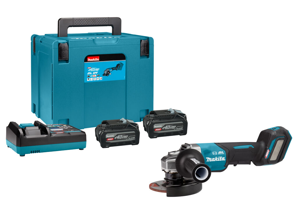 HAAKSE SLIJPER 125MM MAKITA GA029GU201 XGT 40V 2X4AH ACCU+LADER+ACC IN MBOX4