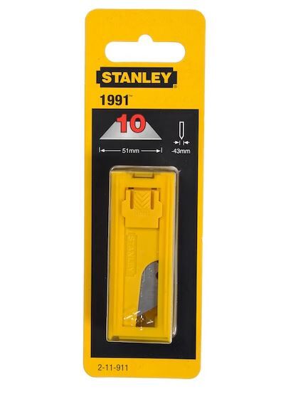RESERVE MESJES STANLEY 1991 ZONDER GATEN 10 STUKS/DISPENSER