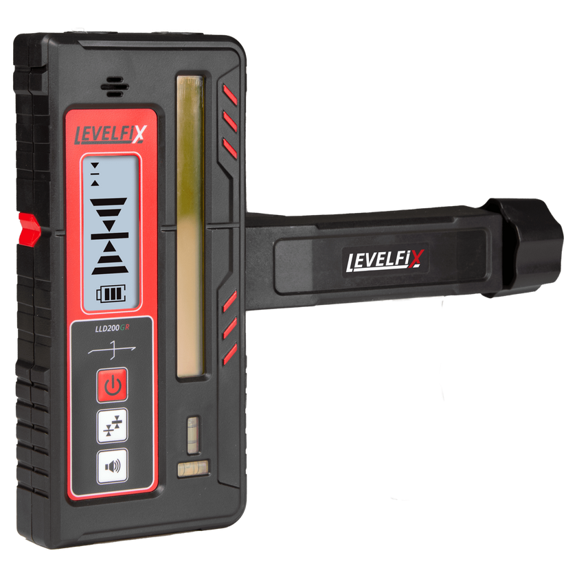 LASERONTVANGER RO/GR LEVELFIX LLD200GR VOOR LIJNLASERS INCL. BAAKKLEM