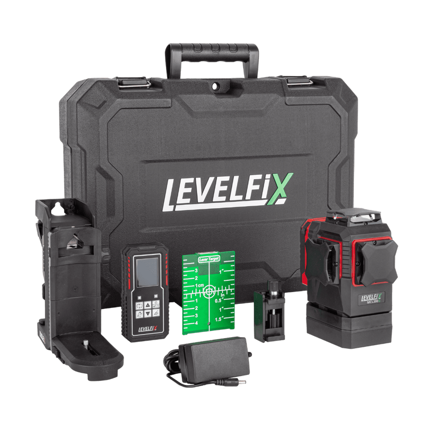 LIJNLASER MCL380G SET INCL STATIEF 2,0M SERVO 3D GROEN 360° HOR. EN VERT. LIJNEN