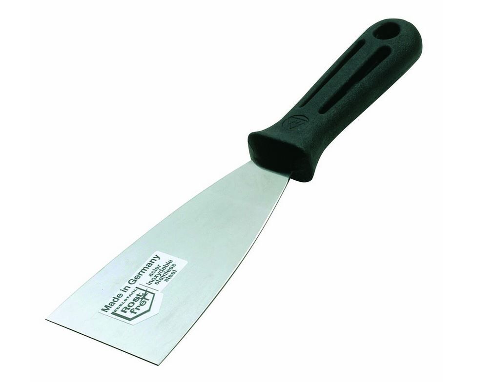 PLAMUURMES MELKMEISJE 100MM RVS KUNSTSTOF HEFT