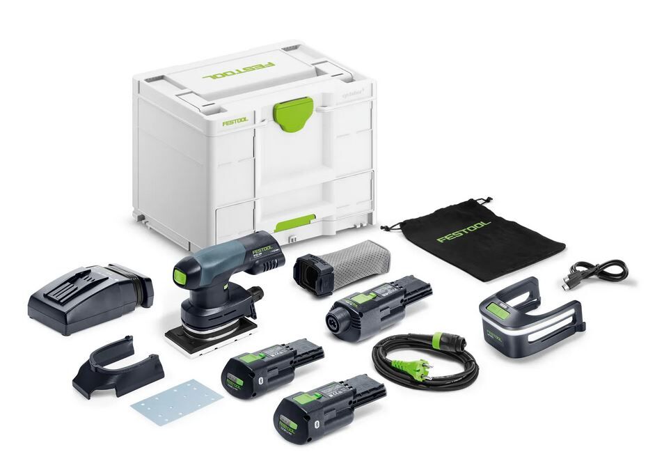 VLAKSCHUURM FESTOOL RTSC400 LI 3,0 I-SET 18V 2X3,0AH ACCU+LADER+ACC IN SYS3 M287