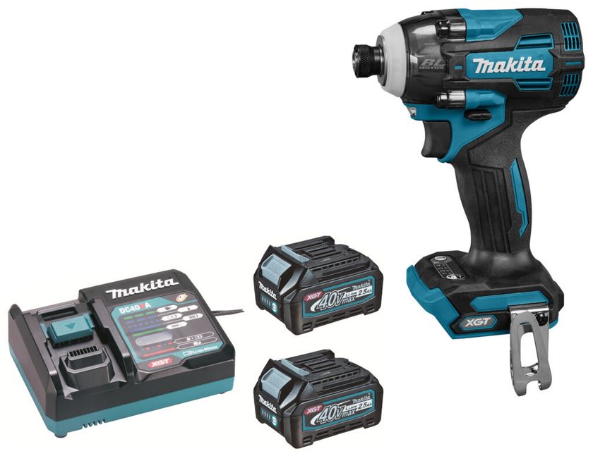 SLAGSCHROEVENDRAAIER MAKITA TD004GD201 XGT 40V MAX 2X2,5AH ACCU+LADER+MBOX