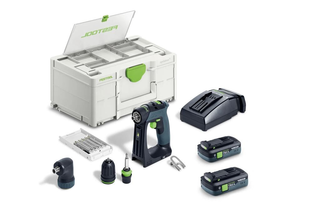 ACCU-SCHROEFBOORMACHINE FESTOOL CXS 18 TBX4,0 I-SET + ACCU'S+ACC+SYST