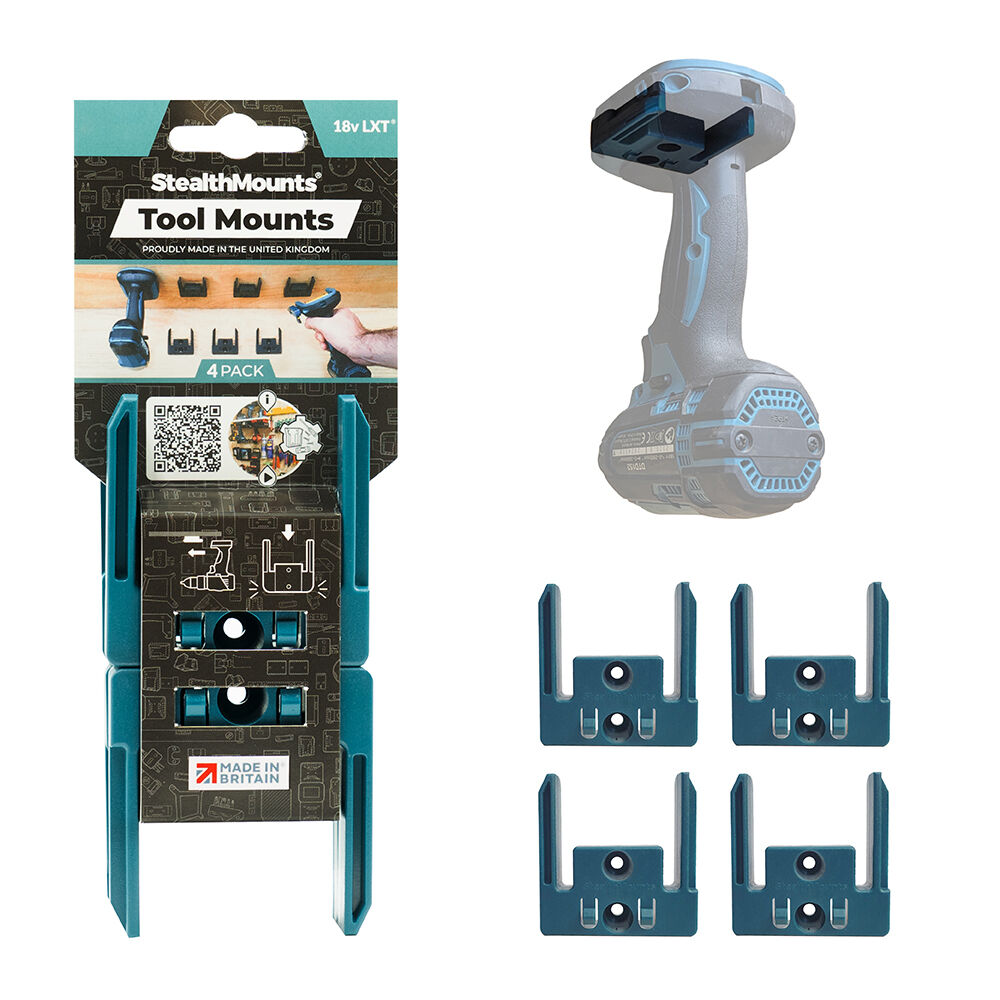 GEREEDSCHAPHOUDERS STEALTHMOUNTS MAKITA T.B.V. MAKITA LXT 18V KLEUR BLAUW 4-PACK