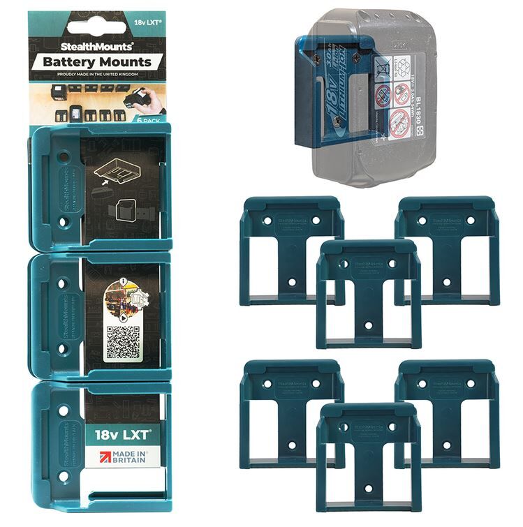 ACCUHOUDER STEALTHMOUNTS  MAKITA T.B.V. MAKITA LXT 18V KLEUR BLAUW 6-PACK