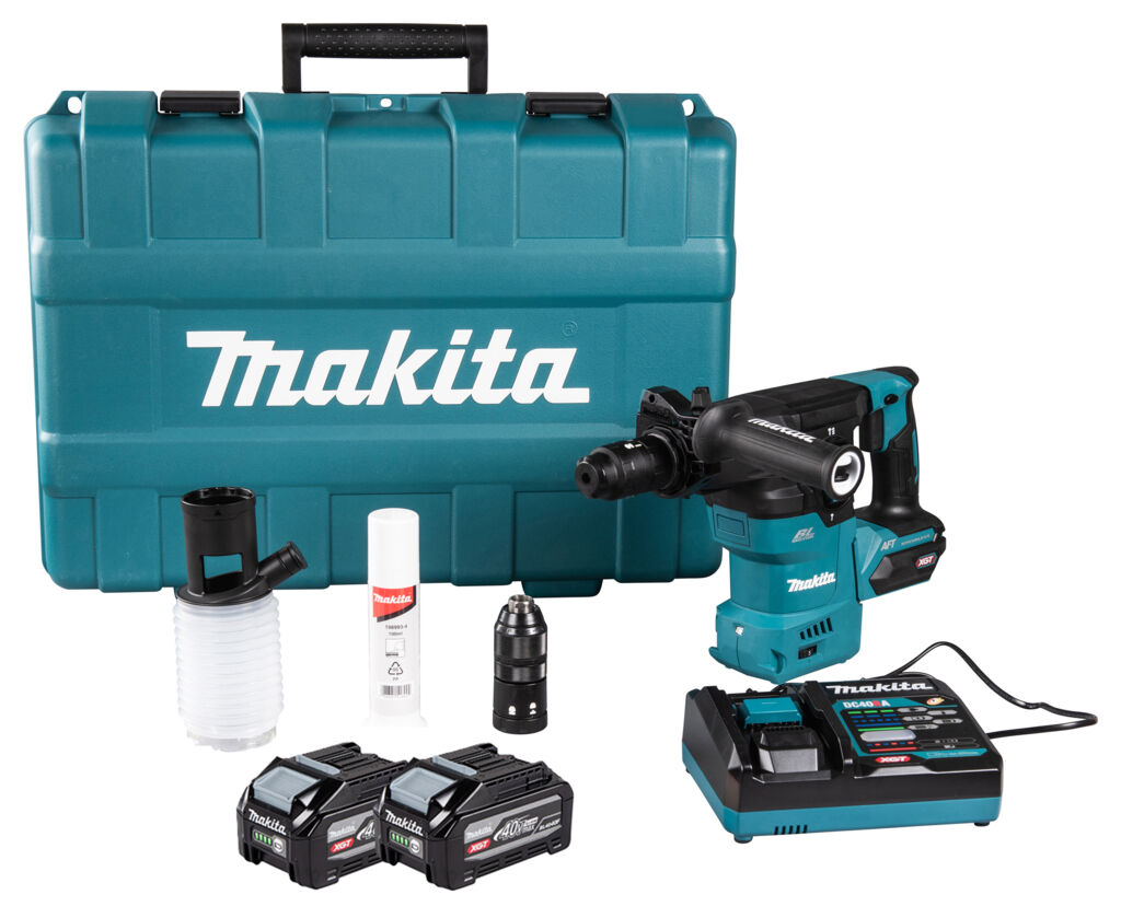 COMBIHAMER MAKITA HR009GU201 SDS+ 40V MAX 2X4,0AH ACCU+LADER+AFZ  KOFFER