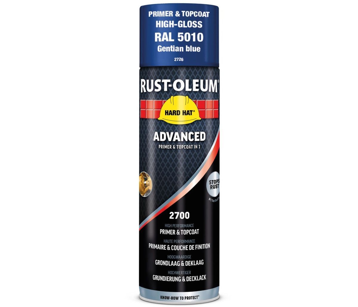 SPRAY-LAK RUST-OLEUM GENTIAANBL. RAL5010 SPUITBUS HOOGGLANS 500ML ADVANCED 2726