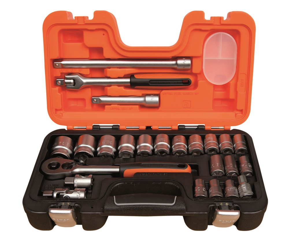 DOPSLEUTELSET BAHCO AANSLUITING 1/2" RATEL S240 24-DELIG