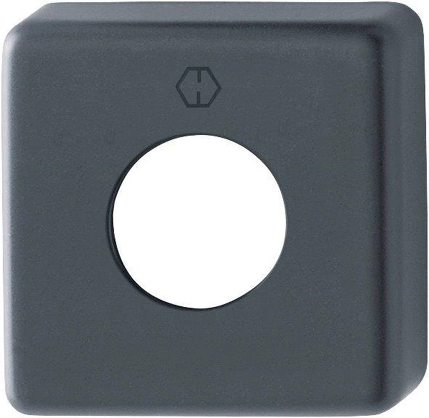 AFDEKROZET HOPPE VIERKANT 52MM ZWART TBV KRUK-MONTAGEMODULE