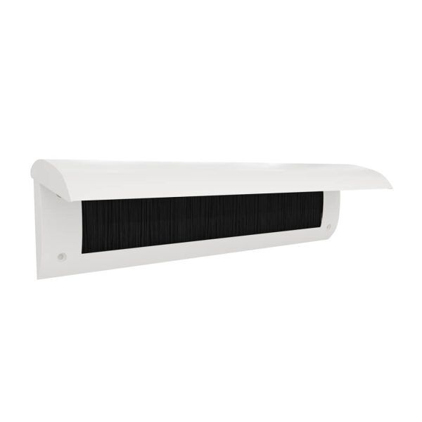 BRIEVENBUS TOCHTBORSTEL DECO WIT 345X86MM KUNSTSTOF MET KLEP