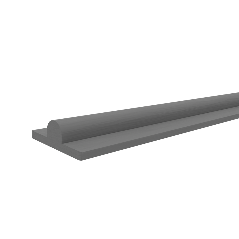 SCHUIFDEURRAIL ALUMINIUM BRUTE 7,5X8,3X25MM
