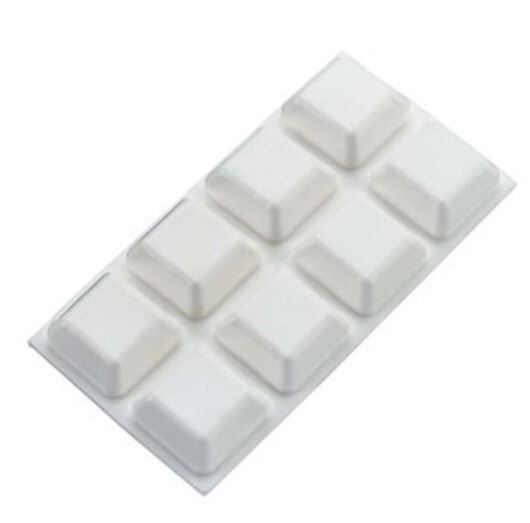 PLAKBUFFER ZELFKLEVEND WIT 18X18X7,5MM KAART (8 STUKS)