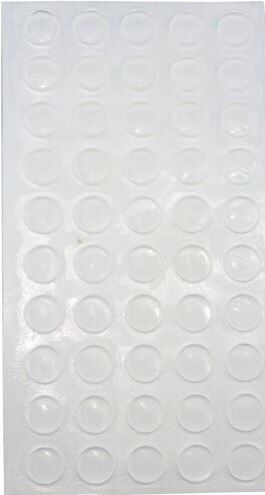 DEURDEMPER ZELFKLEVEND TRANSPARANT 8X1,6MM (KAART A 50 ST.)