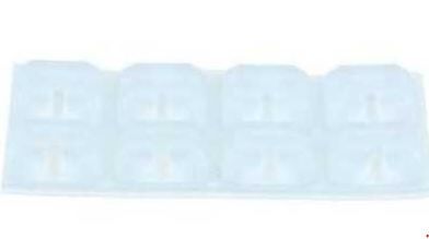 PLAKBUFFER ZELFKLEVEND TRANSPARANT 18X18X7,5MM KAART (8 STUKS)