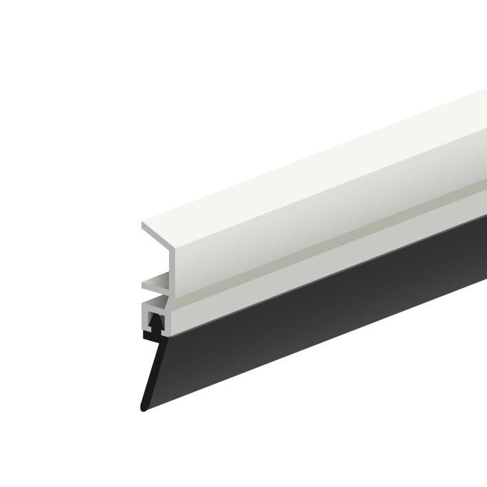 DORPELSTRIP PVC WIT PDS 1MTR