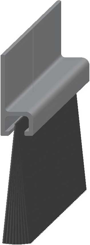 TOCHTBORSTEL H-MODEL ALUMINIUM/BORSTEL 25MM LENGTE 300CM
