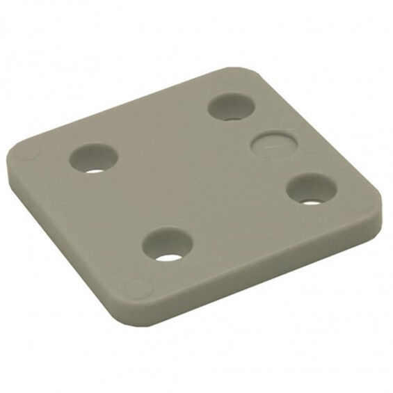 DRUKPLAAT ZONDER SLEUF GB PP GRIJS 7MM 70X70MM 8000KG (ZAK A 48 STUKS)