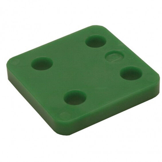 DRUKPLAAT ZONDER SLEUF GB PP GROEN 10MM 70X70MM 8000KG (ZAK 48 STUKS)
