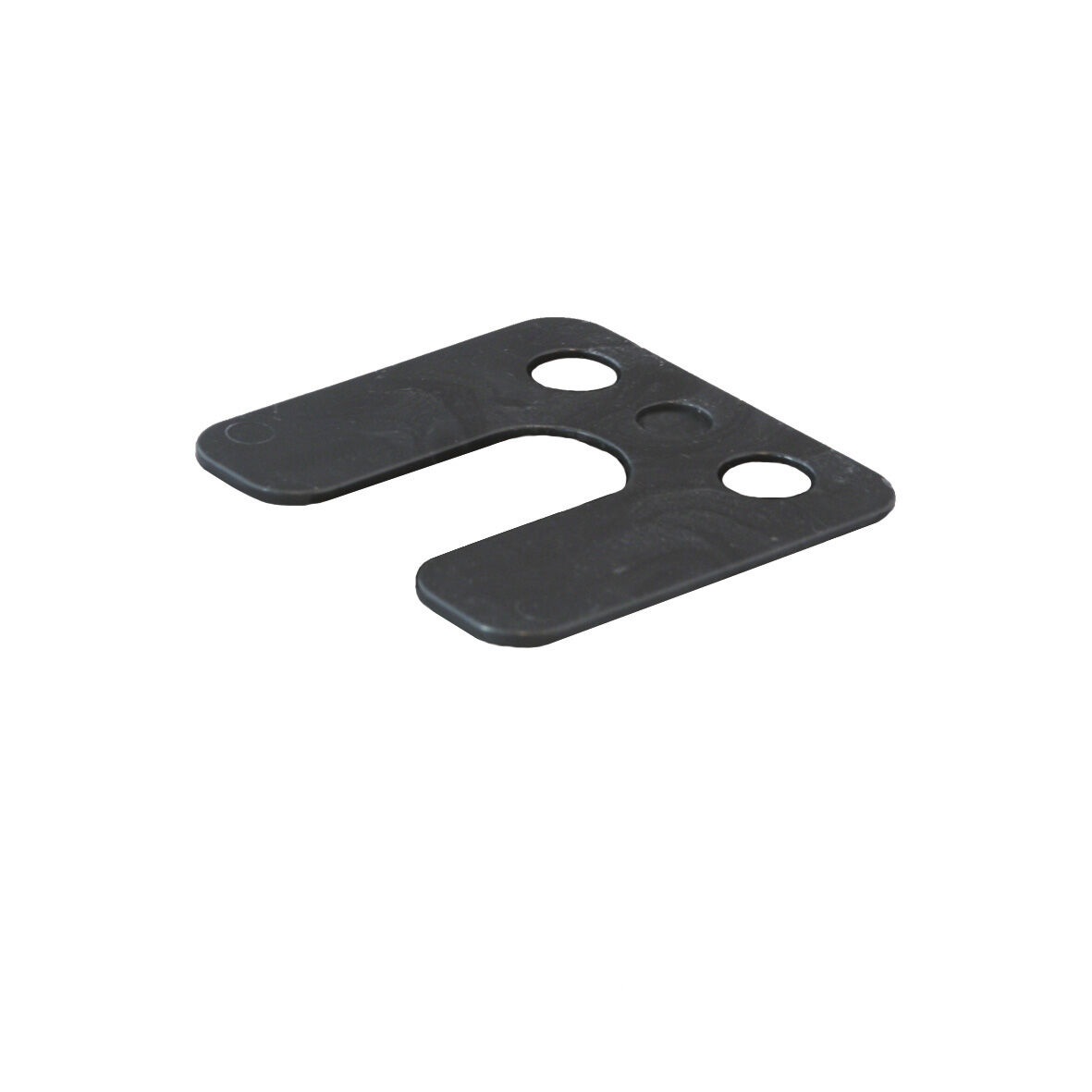 HOGEDRUKPLAAT MET SLEUF 45X22MM GB ZWART 2MM 70X70MM 15000KG ABS (ZAK 48 STUKS)
