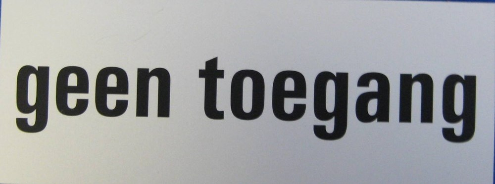 TEKSTBORD GEEN TOEGANG ALUMINIUM 130X50X0.8MM ZELFKLEVEND