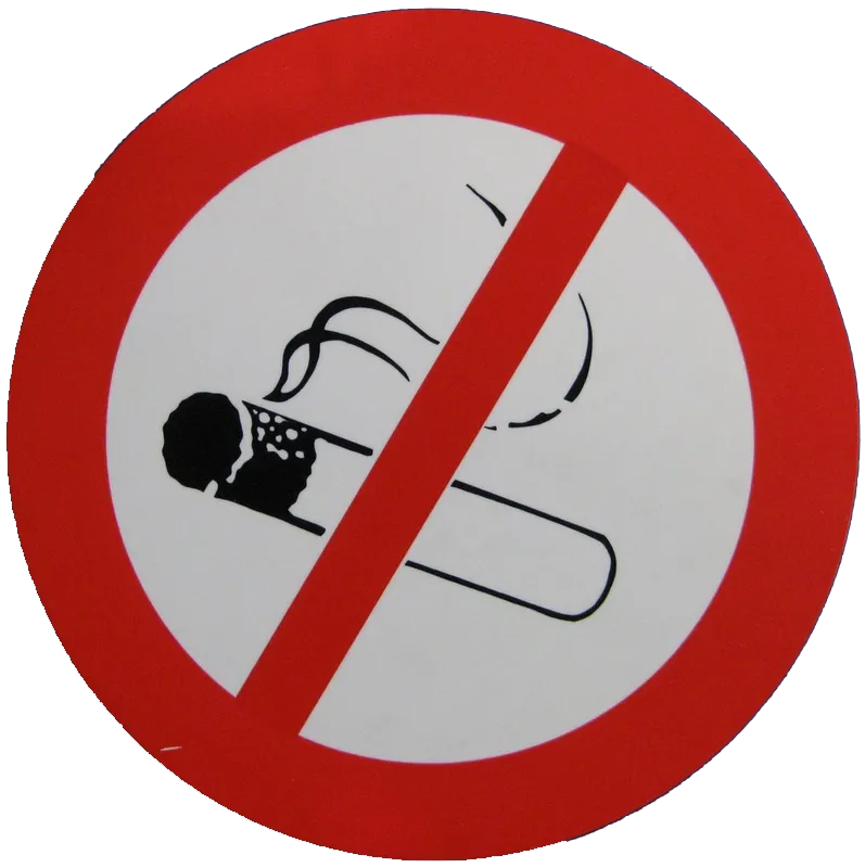 VERBODSBORD SYMBOOL ROKEN VERBODEN KUNSTSTOF ROND 236MM DIKTE 1.5MM
