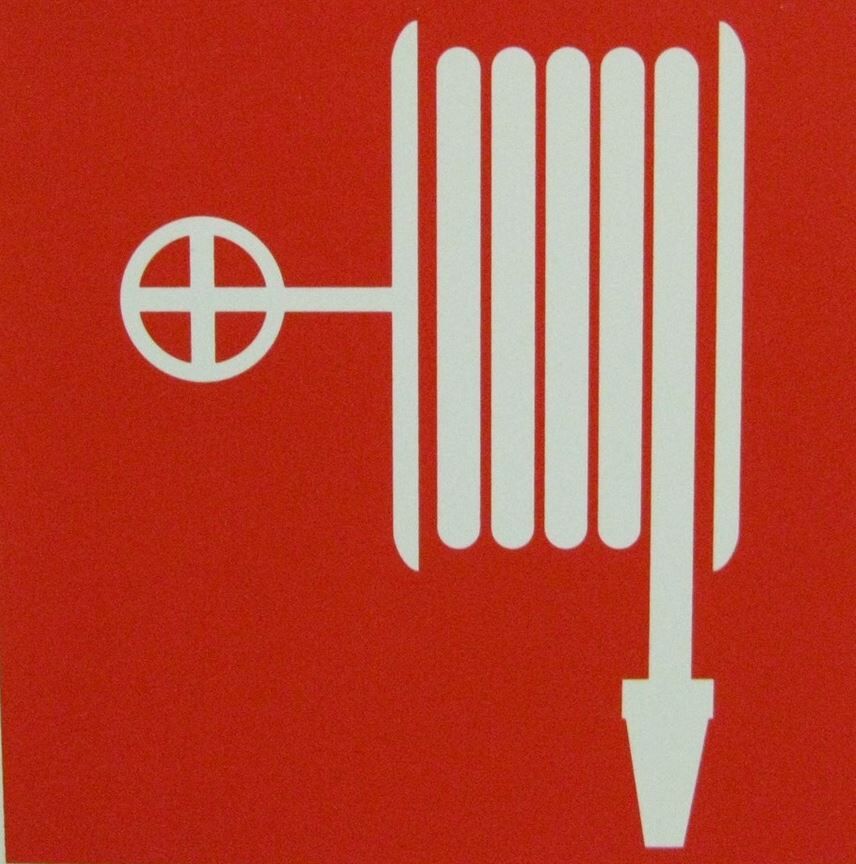 SYMBOOLBORD BRANDHASPEL PVC ROOD/WIT 200X200X1MM ROOD/WIT