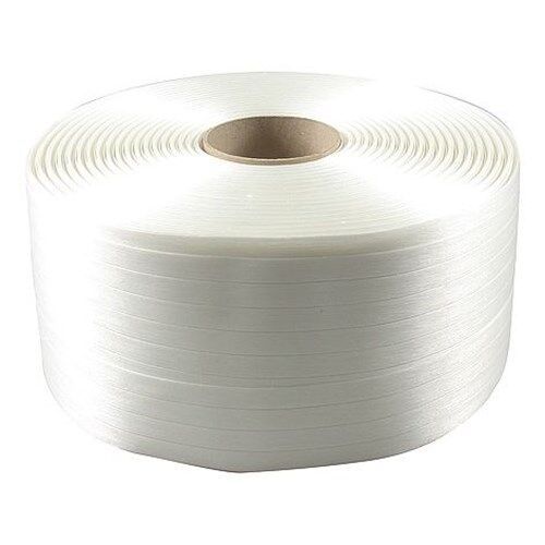 OMSNOERINGSBAND POLYESTER 12MM SOEPEL WIT ROL 1100MTR