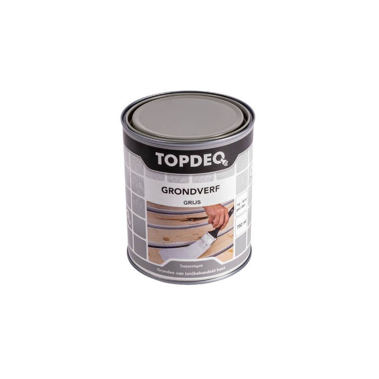 GRONDVERF ALKYD TOPDEQ BLIK 750ML GRIJS