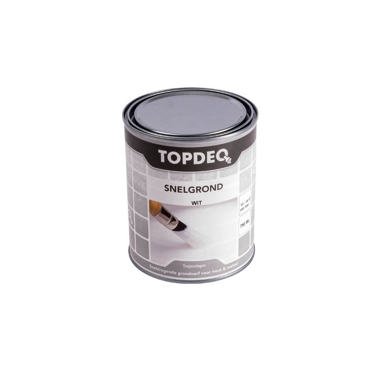 SNELGRONDVERF ALKYD TOPDEQ BLIK 750ML WIT