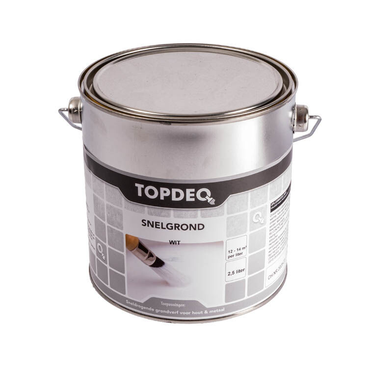 SNELGRONDVERF ALKYD TOPDEQ BLIK 2,5LTR WIT